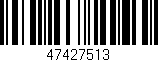 Código de barras (EAN, GTIN, SKU, ISBN): '47427513'