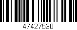 Código de barras (EAN, GTIN, SKU, ISBN): '47427530'