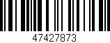 Código de barras (EAN, GTIN, SKU, ISBN): '47427873'