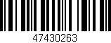 Código de barras (EAN, GTIN, SKU, ISBN): '47430263'