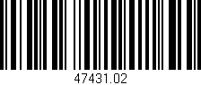 Código de barras (EAN, GTIN, SKU, ISBN): '47431.02'
