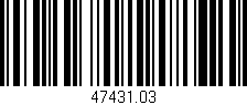 Código de barras (EAN, GTIN, SKU, ISBN): '47431.03'