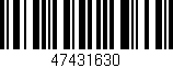 Código de barras (EAN, GTIN, SKU, ISBN): '47431630'