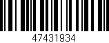 Código de barras (EAN, GTIN, SKU, ISBN): '47431934'