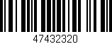 Código de barras (EAN, GTIN, SKU, ISBN): '47432320'