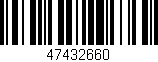 Código de barras (EAN, GTIN, SKU, ISBN): '47432660'