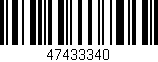 Código de barras (EAN, GTIN, SKU, ISBN): '47433340'