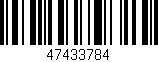 Código de barras (EAN, GTIN, SKU, ISBN): '47433784'