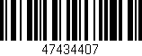 Código de barras (EAN, GTIN, SKU, ISBN): '47434407'