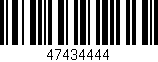 Código de barras (EAN, GTIN, SKU, ISBN): '47434444'