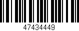 Código de barras (EAN, GTIN, SKU, ISBN): '47434449'