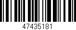 Código de barras (EAN, GTIN, SKU, ISBN): '47435181'