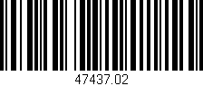Código de barras (EAN, GTIN, SKU, ISBN): '47437.02'