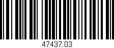 Código de barras (EAN, GTIN, SKU, ISBN): '47437.03'