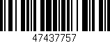 Código de barras (EAN, GTIN, SKU, ISBN): '47437757'