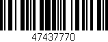 Código de barras (EAN, GTIN, SKU, ISBN): '47437770'