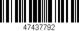 Código de barras (EAN, GTIN, SKU, ISBN): '47437792'