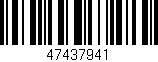 Código de barras (EAN, GTIN, SKU, ISBN): '47437941'
