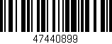 Código de barras (EAN, GTIN, SKU, ISBN): '47440899'