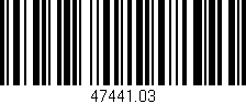 Código de barras (EAN, GTIN, SKU, ISBN): '47441.03'
