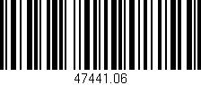 Código de barras (EAN, GTIN, SKU, ISBN): '47441.06'