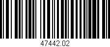 Código de barras (EAN, GTIN, SKU, ISBN): '47442.02'
