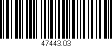 Código de barras (EAN, GTIN, SKU, ISBN): '47443.03'
