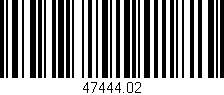 Código de barras (EAN, GTIN, SKU, ISBN): '47444.02'