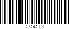 Código de barras (EAN, GTIN, SKU, ISBN): '47444.03'