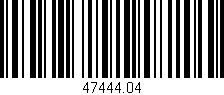 Código de barras (EAN, GTIN, SKU, ISBN): '47444.04'