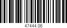 Código de barras (EAN, GTIN, SKU, ISBN): '47444.06'