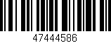 Código de barras (EAN, GTIN, SKU, ISBN): '47444586'