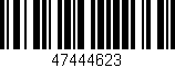 Código de barras (EAN, GTIN, SKU, ISBN): '47444623'