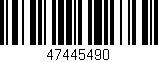 Código de barras (EAN, GTIN, SKU, ISBN): '47445490'
