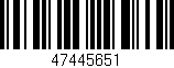 Código de barras (EAN, GTIN, SKU, ISBN): '47445651'