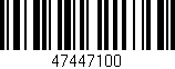 Código de barras (EAN, GTIN, SKU, ISBN): '47447100'