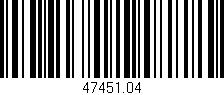 Código de barras (EAN, GTIN, SKU, ISBN): '47451.04'