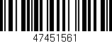 Código de barras (EAN, GTIN, SKU, ISBN): '47451561'