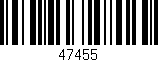 Código de barras (EAN, GTIN, SKU, ISBN): '47455'