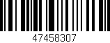 Código de barras (EAN, GTIN, SKU, ISBN): '47458307'