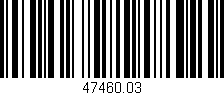 Código de barras (EAN, GTIN, SKU, ISBN): '47460.03'