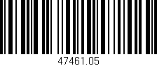 Código de barras (EAN, GTIN, SKU, ISBN): '47461.05'