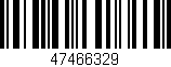 Código de barras (EAN, GTIN, SKU, ISBN): '47466329'
