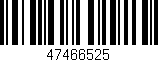 Código de barras (EAN, GTIN, SKU, ISBN): '47466525'