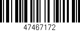Código de barras (EAN, GTIN, SKU, ISBN): '47467172'