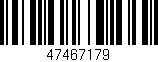 Código de barras (EAN, GTIN, SKU, ISBN): '47467179'