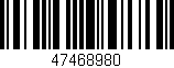Código de barras (EAN, GTIN, SKU, ISBN): '47468980'