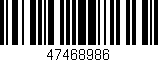 Código de barras (EAN, GTIN, SKU, ISBN): '47468986'