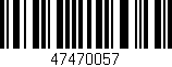 Código de barras (EAN, GTIN, SKU, ISBN): '47470057'