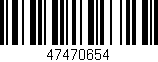 Código de barras (EAN, GTIN, SKU, ISBN): '47470654'